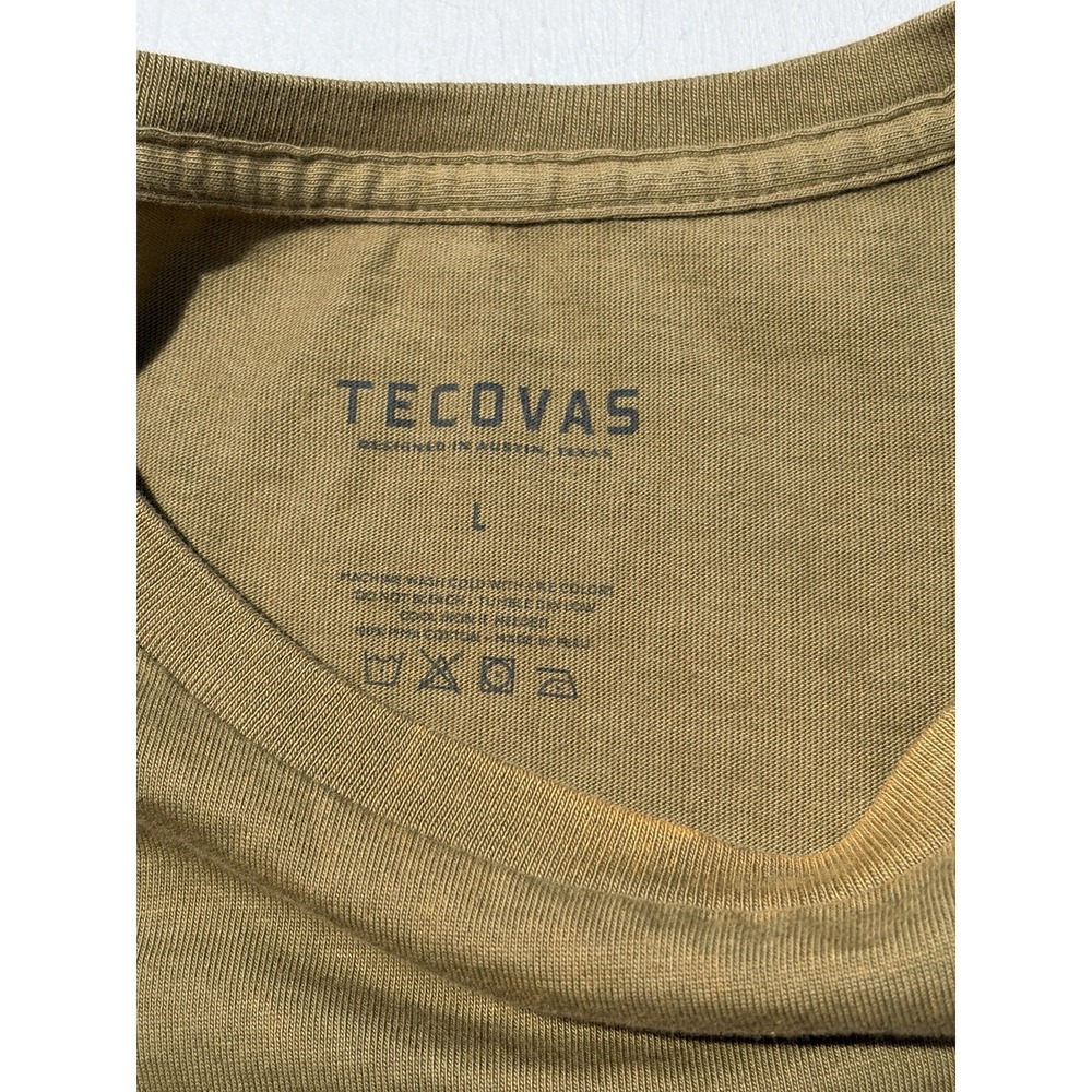Men's Tecovas Boots T-Shirt Green Logo L Western Leather Modern Texas Logo USA - Picture 3 of 12